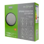 Torton TOR-12RB 12W 4000K 1080lm IP54 OKRĄG CZARNY