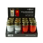 Z-02 12szt ZNICZ LED EFEKT PŁOMIENIA ŚWIECY IP44