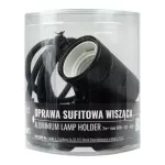 SERIA ZERO Oprawa sufitowa wisząca 2m E27 OSW-1 Czarny matowy