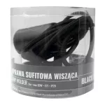 SERIA ZERO Oprawa sufitowa wisząca 2m E27 OSW-2 Czarny matowy