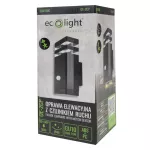 Oprawa elewacyjna plastik OE-2CP 1xGU10 PIR CZARNA