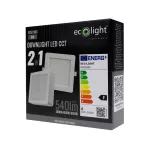 Downlight 6W kwadrat CCT 2w1 biały