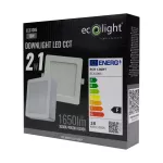 Downlight 18W kwadrat CCT 2w1 biały