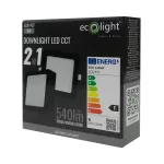 Downlight 6W kwadrat CCT 2w1 czarny