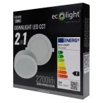 Downlight 24W okrągły CCT 2w1 biały
