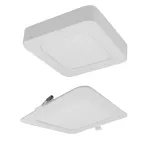 Downlight 12W kwadrat CCT 2w1 biały