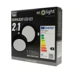 Downlight 12W okrągły CCT 2w1 czarny