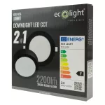 Downlight 24W okrągły CCT 2w1 czarny