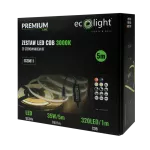ZESTAW Taśma LED COB 320 24V 7W/m 3000K IP20 /5m/