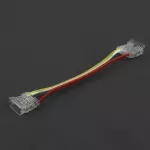 Złączka LED RGB/RGBW/RGBCCT COB DIGITAL 12mm dwustronna zatrzaskowa z przewodem 10cm
