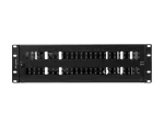 PRZEŁĄCZNICA ŚWIATŁOWODOWA LANBERG 48XSC DUPLEX / 48XLC QUAD RACK 19" 3U CZARNA + AKCESORIA 