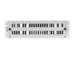 PRZEŁĄCZNICA ŚWIATŁOWODOWA LANBERG 48XSC DUPLEX / 48XLC QUAD RACK 19" 3U SZARA + AKCESORIA 