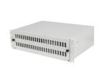 PRZEŁĄCZNICA ŚWIATŁOWODOWA LANBERG 48XSC DUPLEX / 48XLC QUAD RACK 19" 3U SZARA + AKCESORIA 