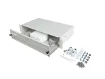 PRZEŁĄCZNICA ŚWIATŁOWODOWA LANBERG 48XSC SIMPLEX / 48XLC DUPLEX RACK 19" 2U SZARA + AKCESORIA 