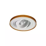 Oczko sufitowe TINY BORD DTO-W/G okrągły stop aluminium kolor biały / złoty 1XGx5,3/GU10