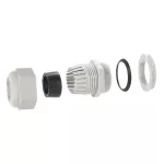 Dławnica kablowa IP68 z gwintem PG 3,5-6mm PG-7 jasnoszary