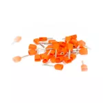 Końcówka tulejkowa miedziana izolowana podwójna 2x0,50mm2 8mm DUID-2x0,50-8PO pomarańczowy
