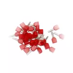 Końcówka tulejkowa miedziana izolowana podwójna 2x1,0mm2 8mm DUID-2x1,0-8CR czerwony