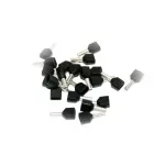 Końcówka tulejkowa miedziana izolowana podwójna 2x1,5mm2 8mm DUID-2x1,5-8CZ czarny