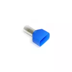Końcówka tulejkowa miedziana izolowana podwójna 2x2,5mm2 13mm DUID-2x2,5-13NB niebieski