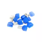 Końcówka tulejkowa miedziana izolowana podwójna 2x2,5mm2 13mm DUID-2x2,5-13NB niebieski
