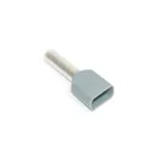 Końcówka tulejkowa miedziana izolowana podwójna 2x4,0mm2 12mm DUID-2x4,0-12SZ szary