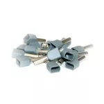 Końcówka tulejkowa miedziana izolowana podwójna 2x4,0mm2 12mm DUID-2x4,0-12SZ szary