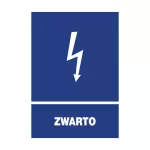 Znak elektryczny informacyjny 148x210 "ZWARTO" ZEI/A-3
