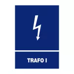 Znak elektryczny informacyjny 148x210 "TRAFO I" ZEI/A-15