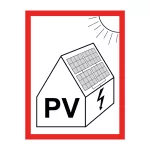 Znak elektryczny informacyjny 135x195 FOTOWOLTAIKA ZEI-PV1