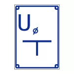 Tablica orientacyjna przyłączenia uziomu 140x200 TODW-6