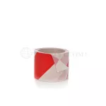 Folia ostrzegawcza dwustronna 7,5cm x 0,03mm x 100m BFO-75BC05X2 biało-czerwony