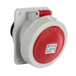 Gniazdo tablicowe 32A 4P (3P+E) 400V skośne 6H - czerwone IP67