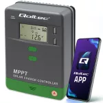 Qoltec Solarny regulator ładowania MPPT z czujnikiem temperatury 40A |12V / 24V | LCD | 2 x USB | Bluetooth | APP | GEL | LiFePO4