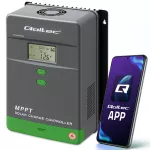 Qoltec Solarny regulator ładowania MPPT z czujnikiem temperatury 60A |12V / 24V | LCD | Bluetooth | APP | GEL | LiFePO4