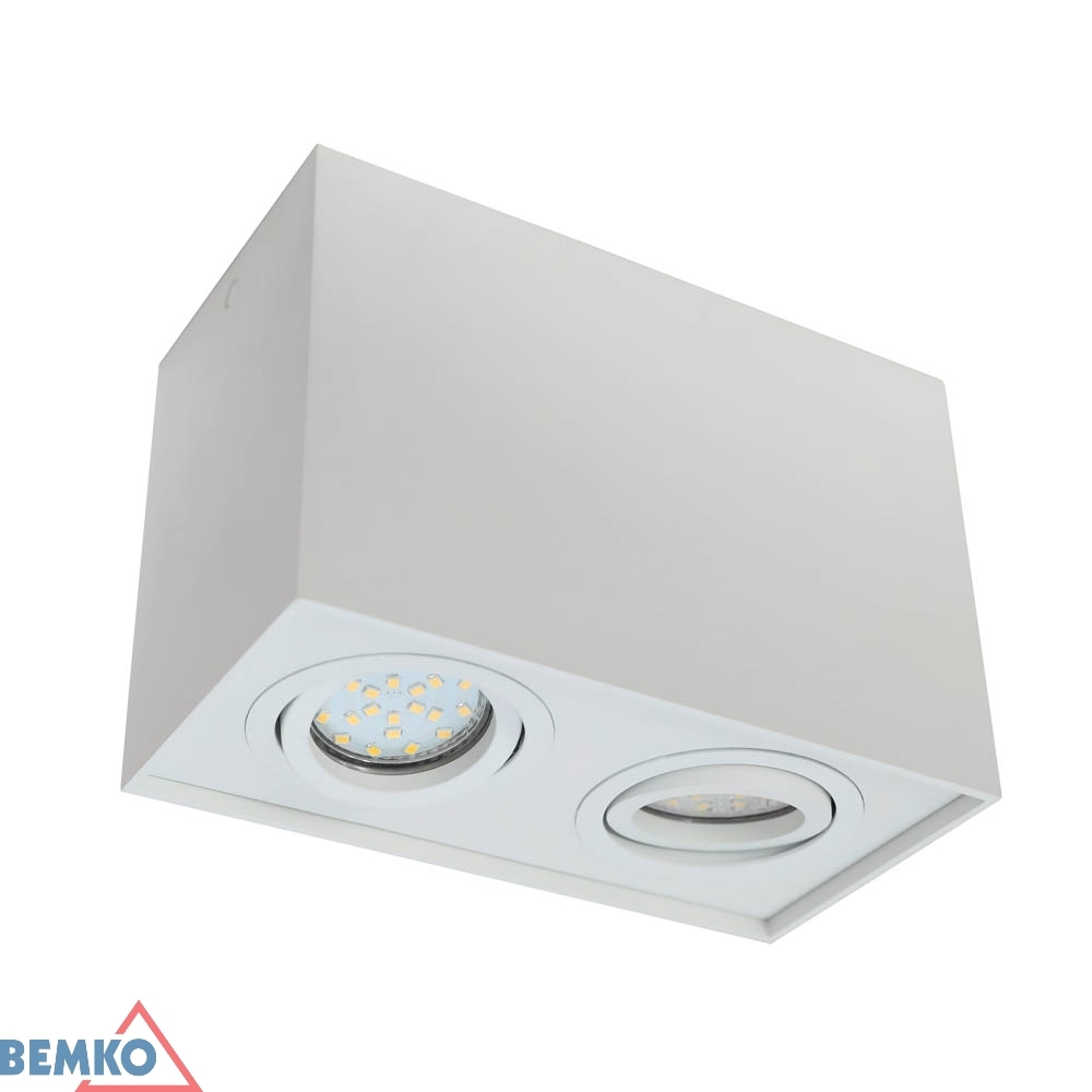 OPRAWA DOWNLIGHT ORTAL REGULOWANA 182X96 2XGU10 MAX. 2x50W BIAŁA