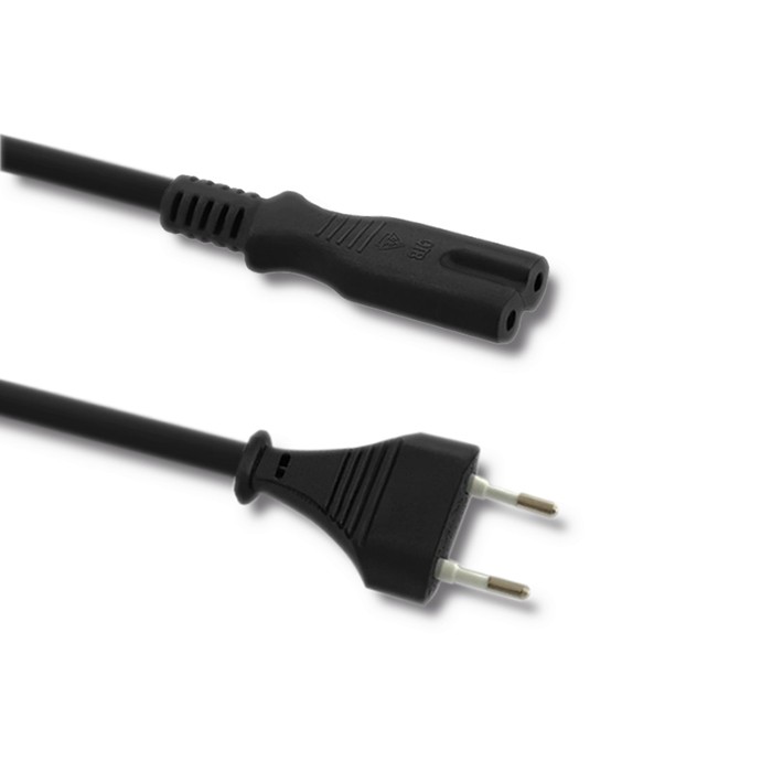 Qoltec Kabel zasilający IEC C7 / CEE 7/16 | ósemka | 2x0.5mm² | 1.4m
