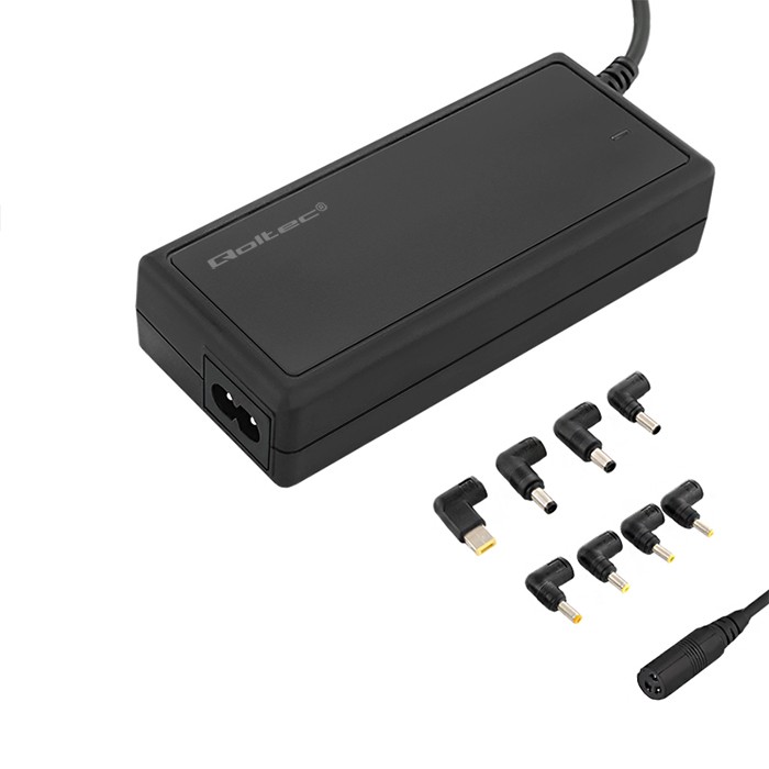 Qoltec Uniwersalny zasilacz do laptopa 90W | Automatyczny | MultiPlug | 9 wtyczek | +kabel zasilający