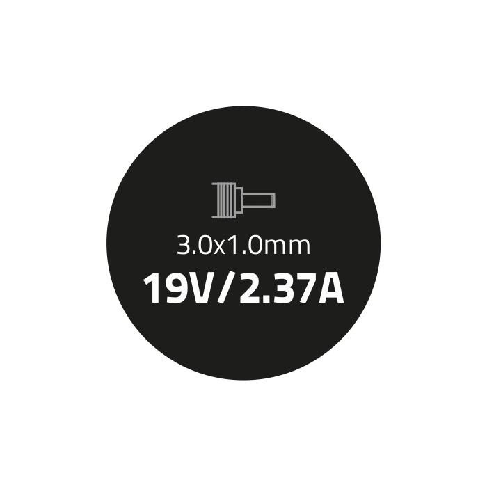 Qoltec Zasilacz do laptopa Asus 45W | 19V | 2.37A | 3.0*1.0 | +kabel zasilający