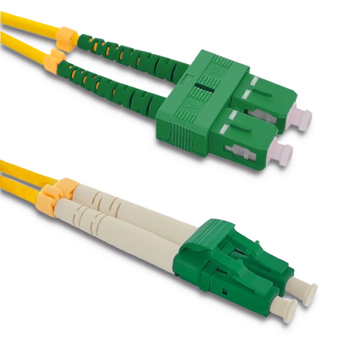 Qoltec Patchcord światłowodowy SC/APC - LC/APC | Singlemode | 9/125 | G652D | Duplex | 3m