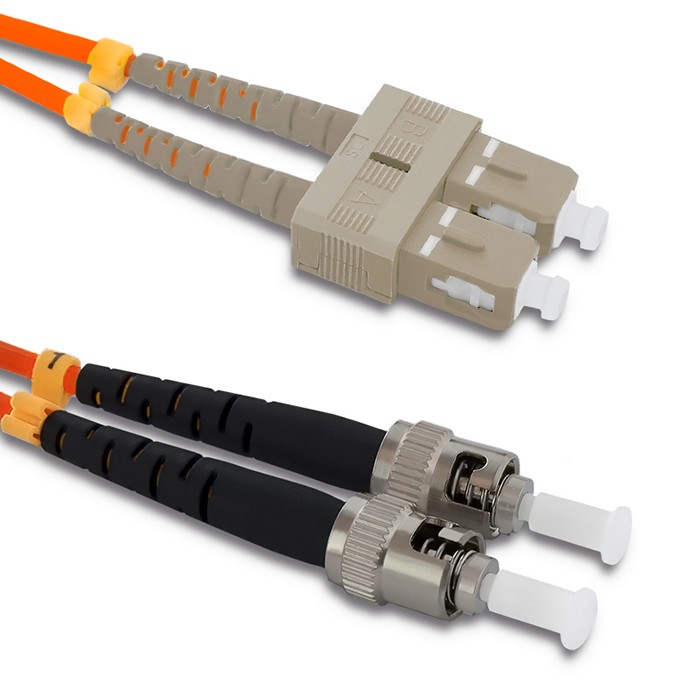 Qoltec Patchcord światłowodowy SC/UPC - ST/UPC | Multimode | 50/125 | OM2 | Duplex | 5m