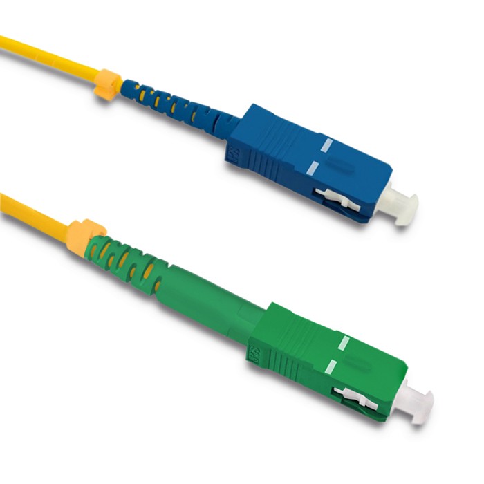 Qoltec Patchcord światłowodowy SC/APC - SC/UPC | Singlemode | 9/125 | G652D | Simplex | 0.5m