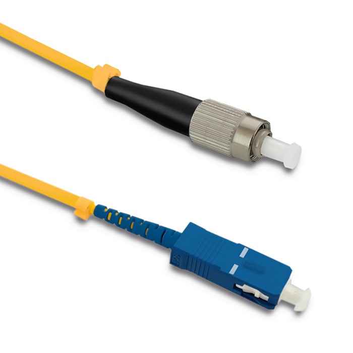 Qoltec Patchcord światłowodowy FC/UPC - SC/UPC | Singlemode | 9/125 | G652D | Simplex | 0.5m