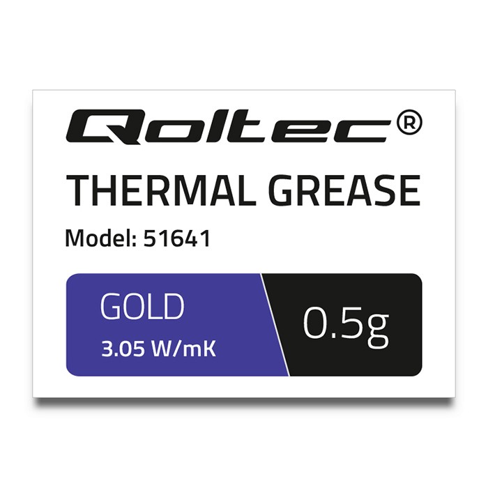 Qoltec Pasta termoprzewodząca 3.05 W/m-K | 0.5g  | Złota