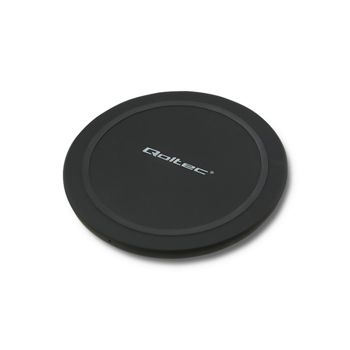 Qoltec Bezprzewodowa ładowarka indukcyjna RING | Qualcomm QuickCharge 3.0 10W | Czarny