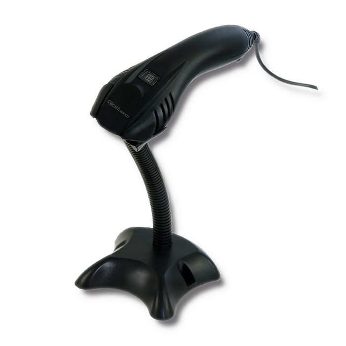 Qoltec Automatyczny skaner czytnik kodów kreskowych 1D | EAN | USB | + podstawka