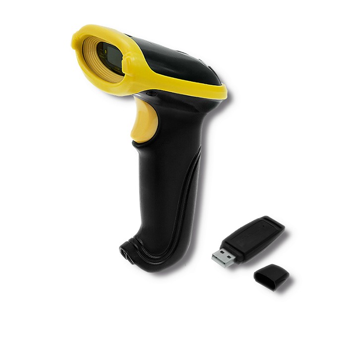 Qoltec Bezprzewodowy skaner czytnik kodów kreskowych 1D | | EAN | USB | 2.4G