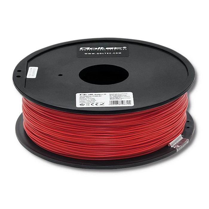 Qoltec Profesjonalny filament do druku 3D | PLA PRO | 1.75mm | 1kg | Red