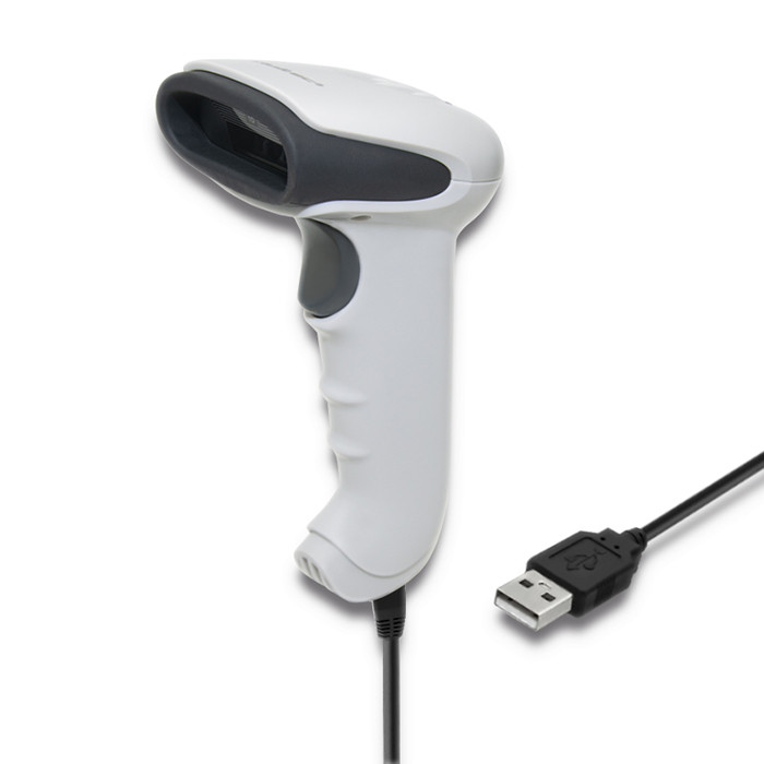 Qoltec Skaner czytnik kodów kreskowych 1D | matryca CCD | USB | Biały