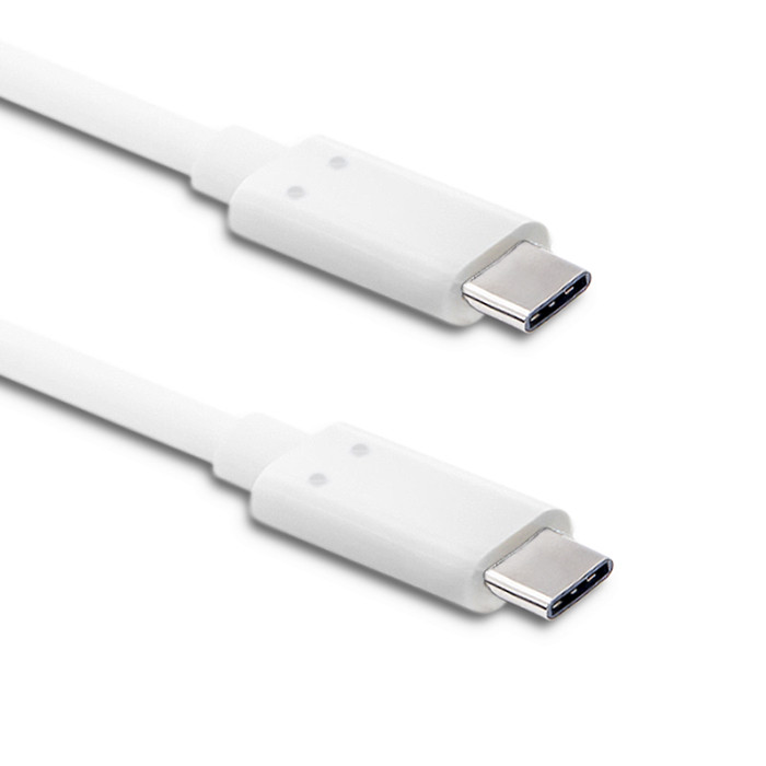 Qoltec Kabel USB 3.1 typ C męski | USB 3.1 typ C męski | 1m | Biały